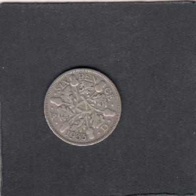 Beschrijving: 6 Pence GEORGIUS V